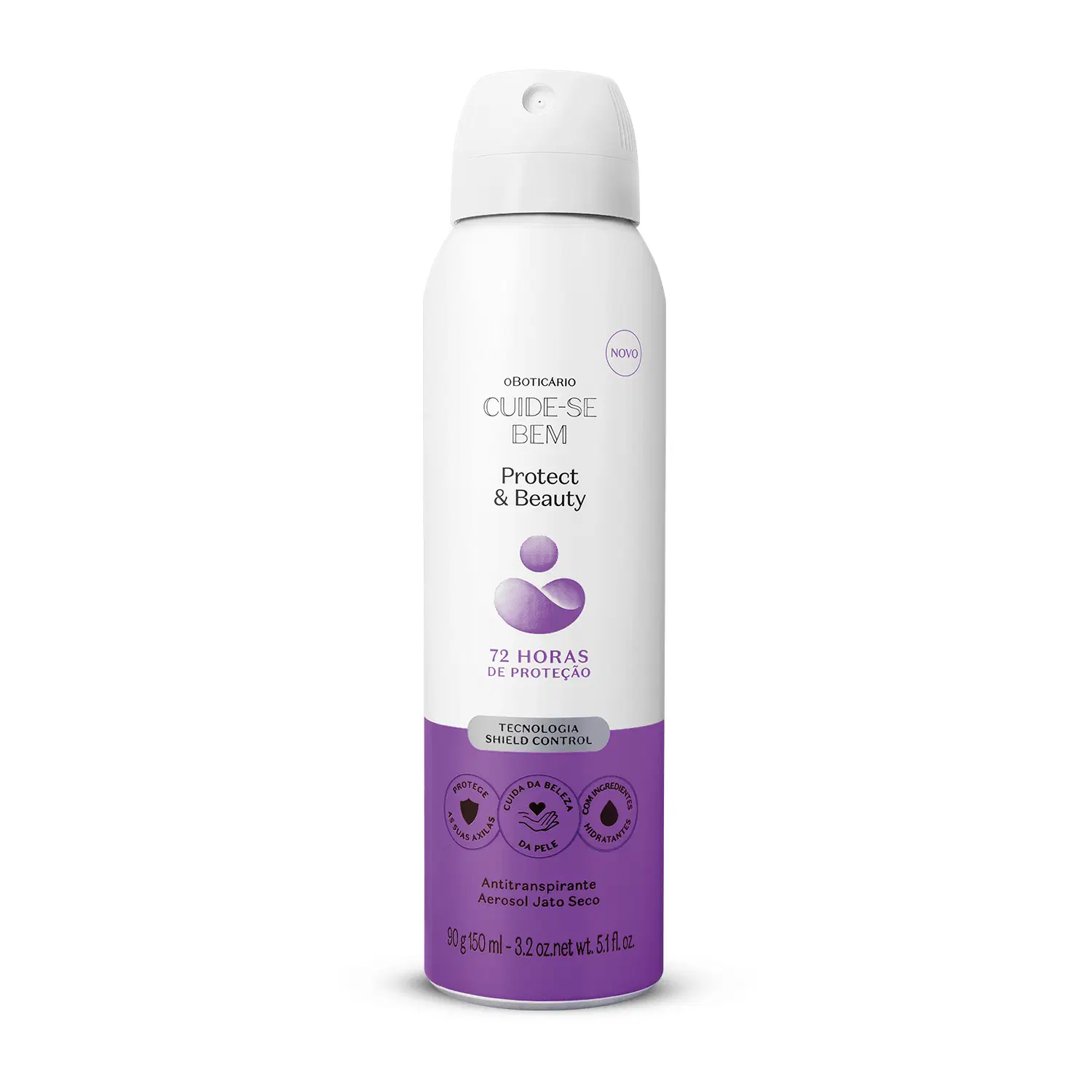 Desodorante Antitranspirante Aerosol Cuide-Se Bem Protect And Care 90G/150Ml — foto 1