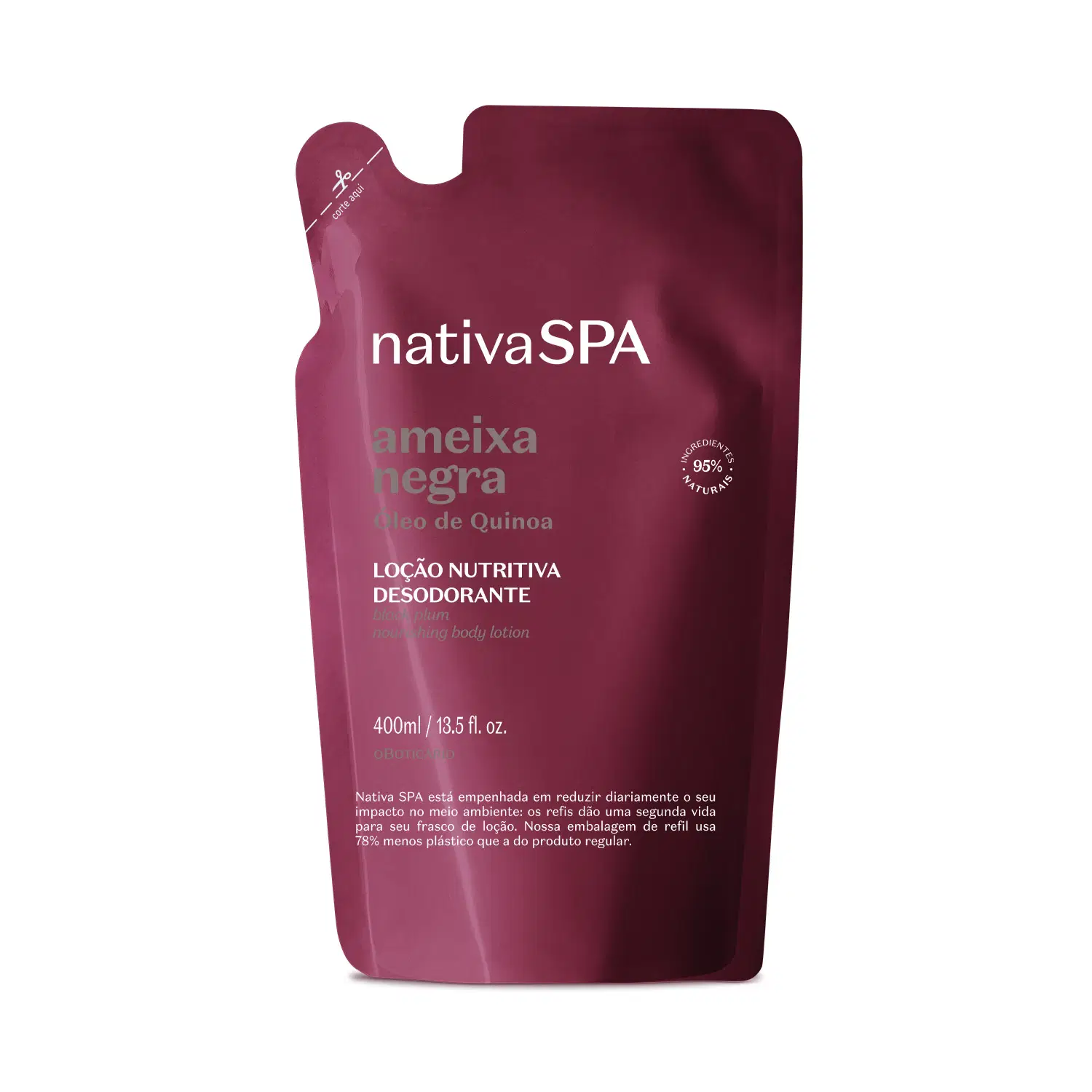 Refil Loção Desodorante Hidratante Corporal Nativa Spa Ameixa Negra 400Ml — foto 1