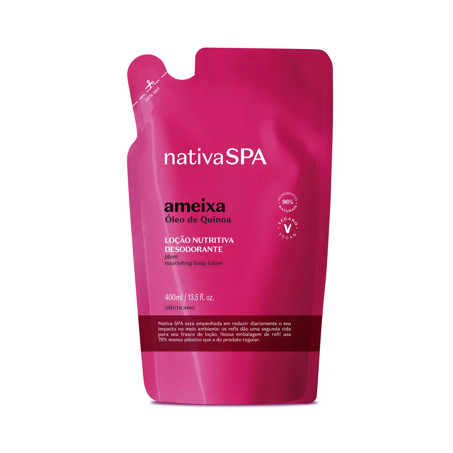 Refil Loção Desodorante Hidratante Corporal Nativa Spa Ameixa 400Ml — foto 1