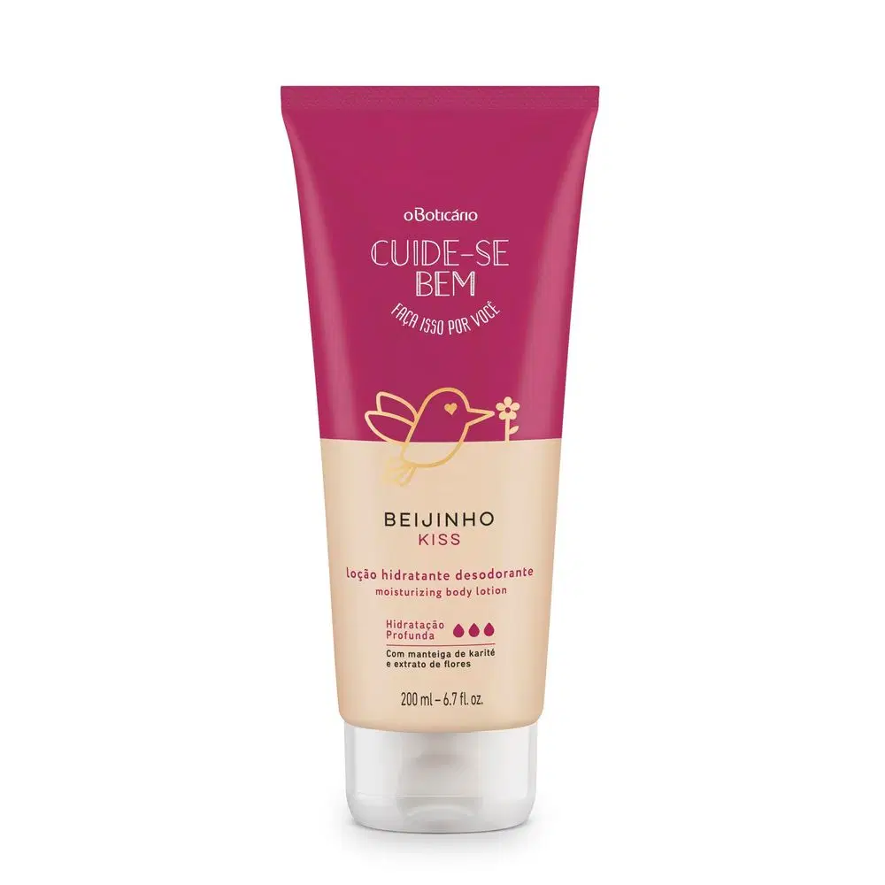 Loção Hidratante Desodorante Corporal Cuide-Se Bem Beijinho 200Ml — foto 1