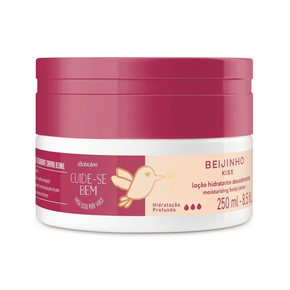 Loção Desodorante Hidratante Corporal Cuide-Se Bem Beijinho 250Ml — foto 1