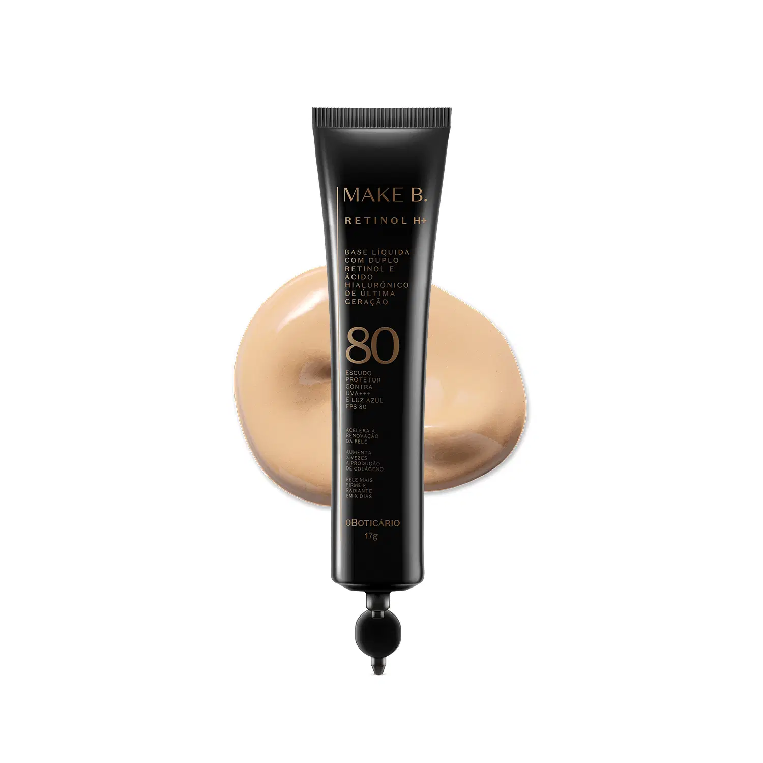 Refil Base Líquida Cor 10 Com Fps 80 Make B. Retinol H+ 26G — foto 1