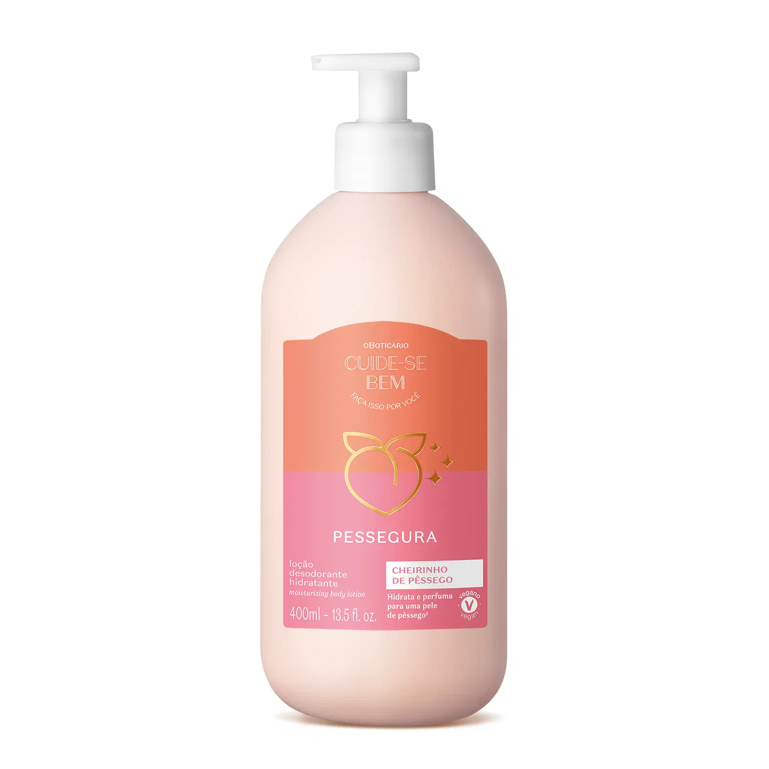 Loção Hidratante Desodorante Corporal Cuide-Se Bem Pessegura 400Ml — foto 1