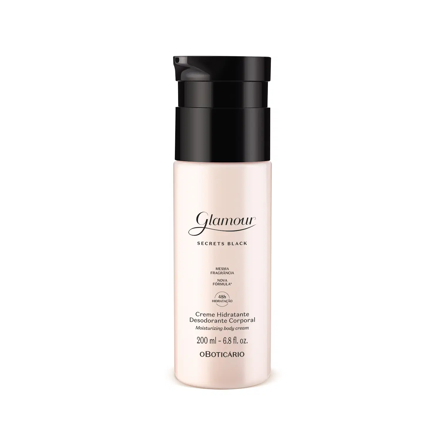 Creme Hidratante Desodorante Corporal Glamour Secrets Black 200Ml — foto 1