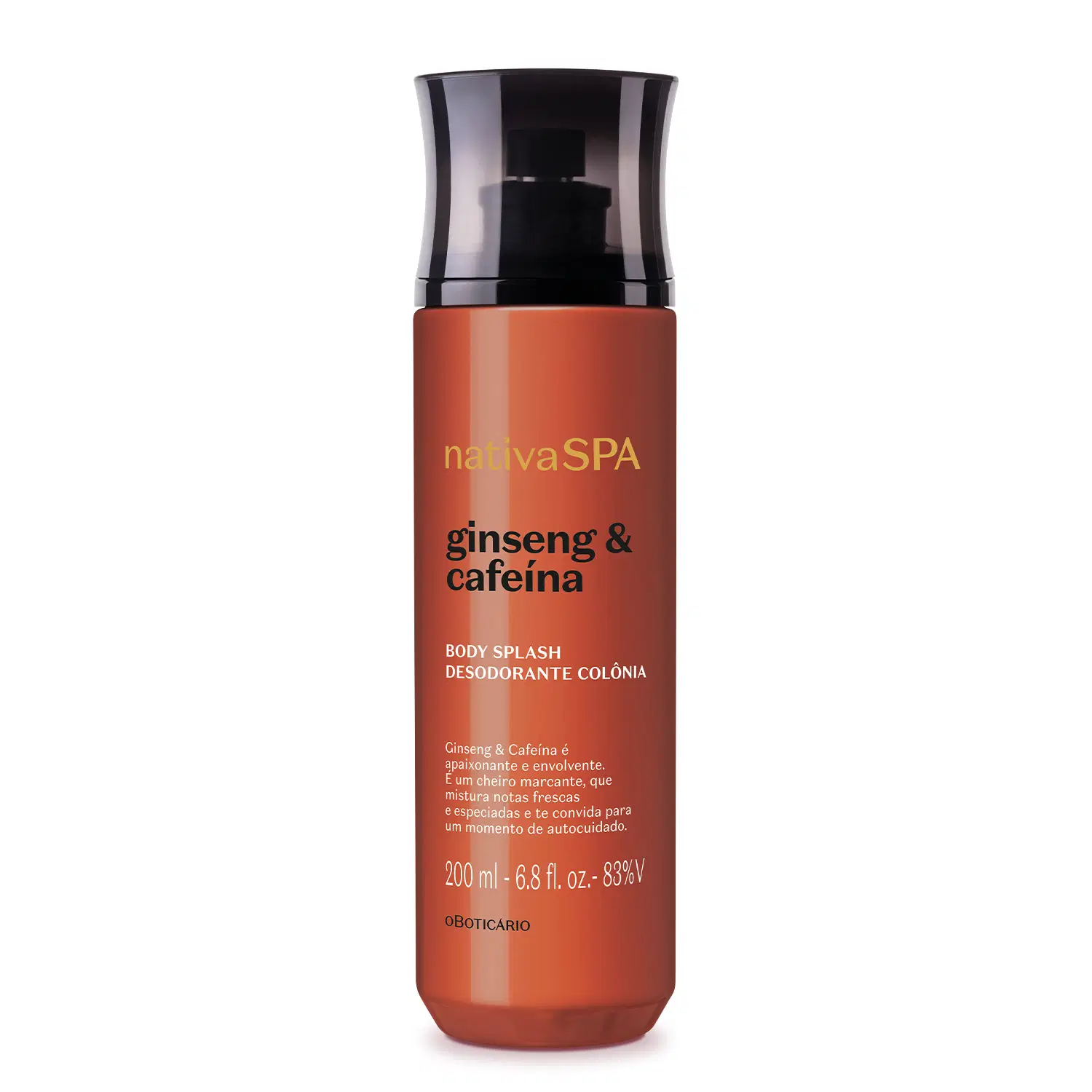 Body Splash Desodorante Colônia Nativa Spa Ginseng E Cafeína 200Ml — foto 1