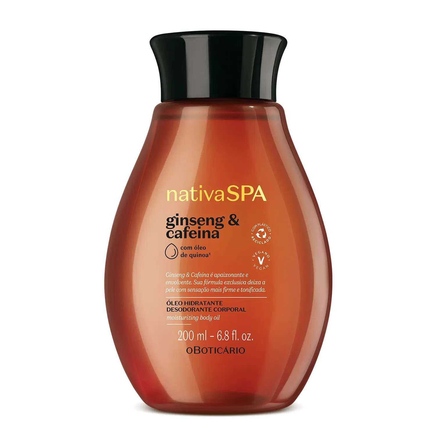 Óleo Hidratante Desodorante Corporal Nativa Spa Ginseng E Cafeína 200Ml — foto 1
