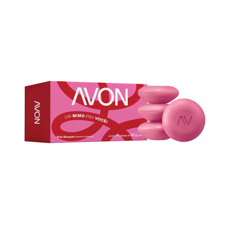 Avon Sabonete Pink 4X 80 g — foto 1