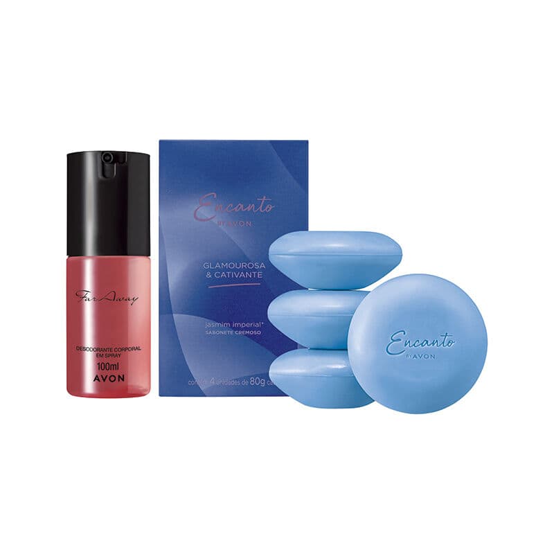 Kit Desodorante Far Away Sabonete Glamurosa — foto 1