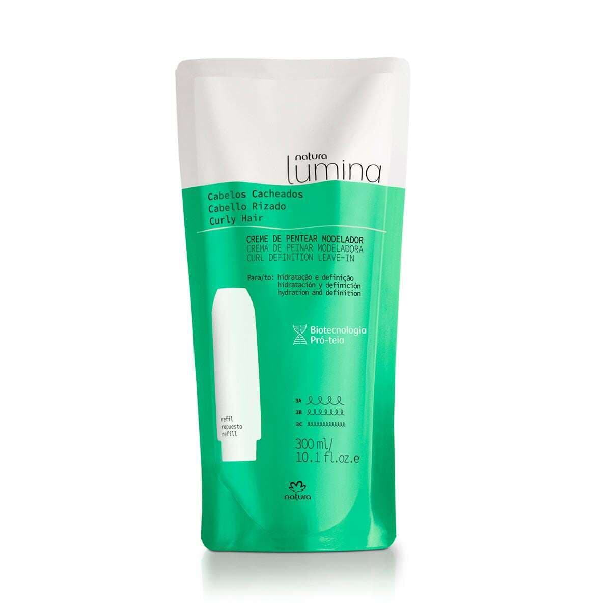 Refil Creme de Pentear Modelador para Cabelos Cacheados Lumina 300 ml — foto 1