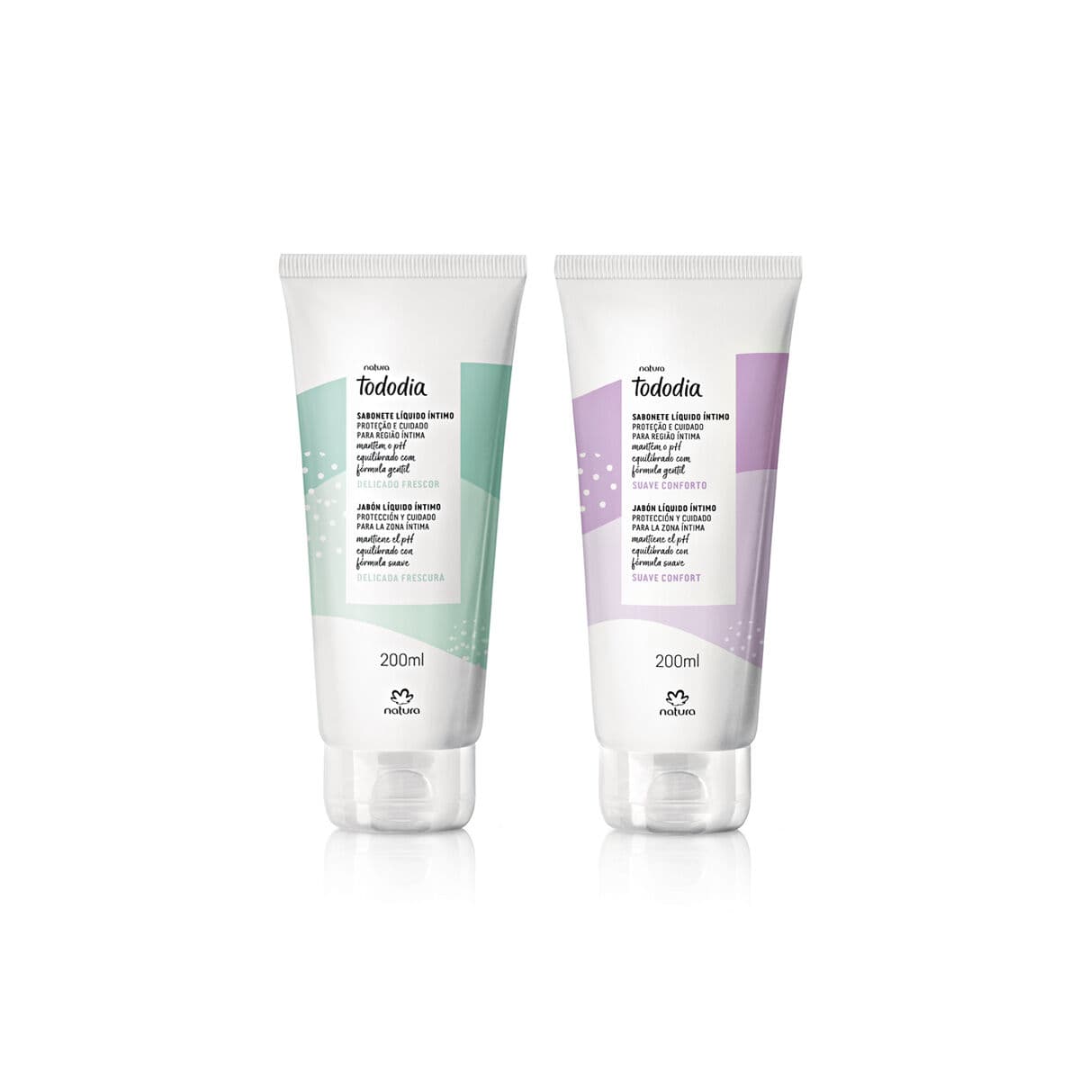 Kit Sabonete Líquido Íntimo Tododia Suave Conforto e Delicado Frescor 2 produtos de 200 ml — foto 1
