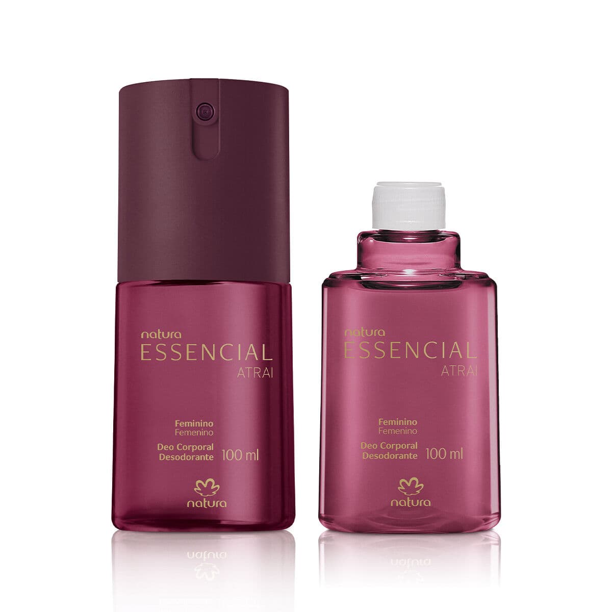 Kit Desodorante Corporal Essencial Atrai Feminino com Refil 2 un de 100 ml — foto 1