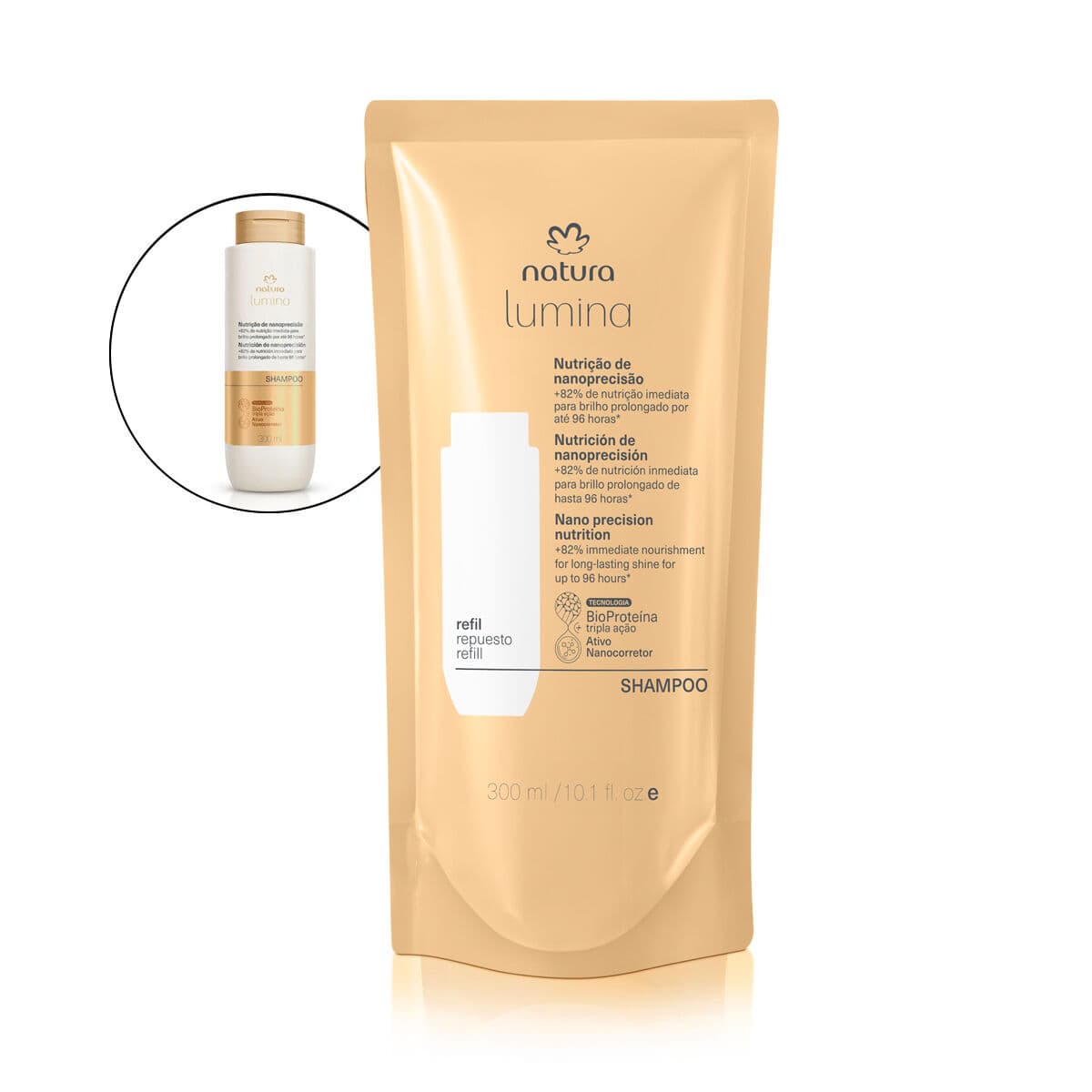 Refil Shampoo Lumina Nutrição de Nanoprecisão 300 ml — foto 1