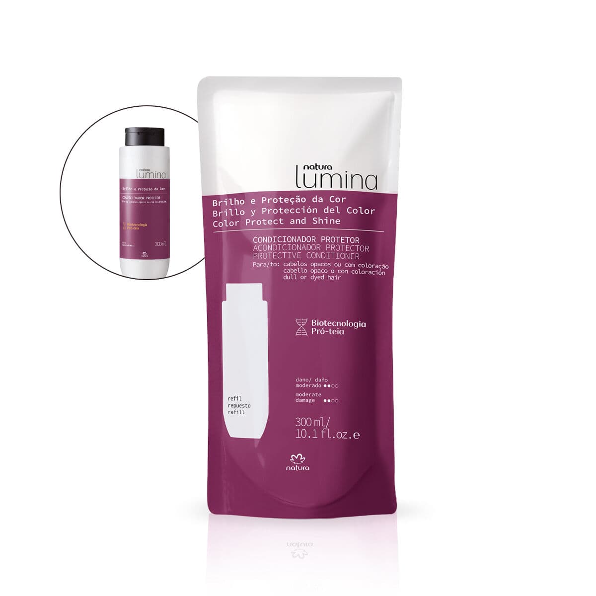 Refil Condicionador Protetor para Cabelos Opacos ou com Coloração Lumina 300 ml — foto 1