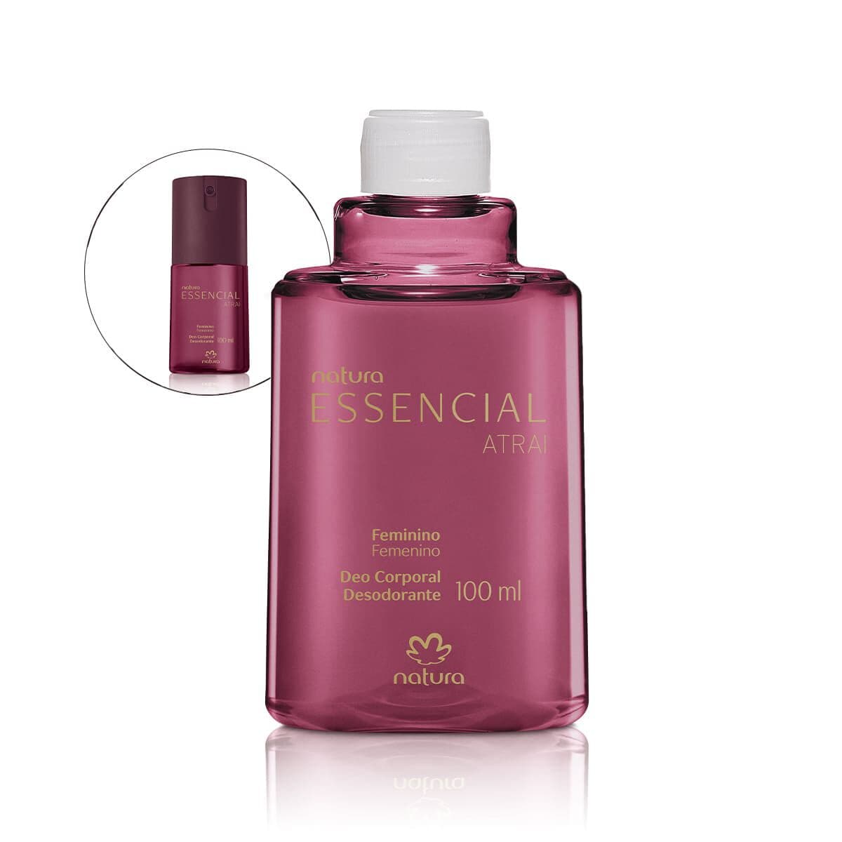 Refil Desodorante Corporal Essencial Atrai Feminino 100 ml — foto 1