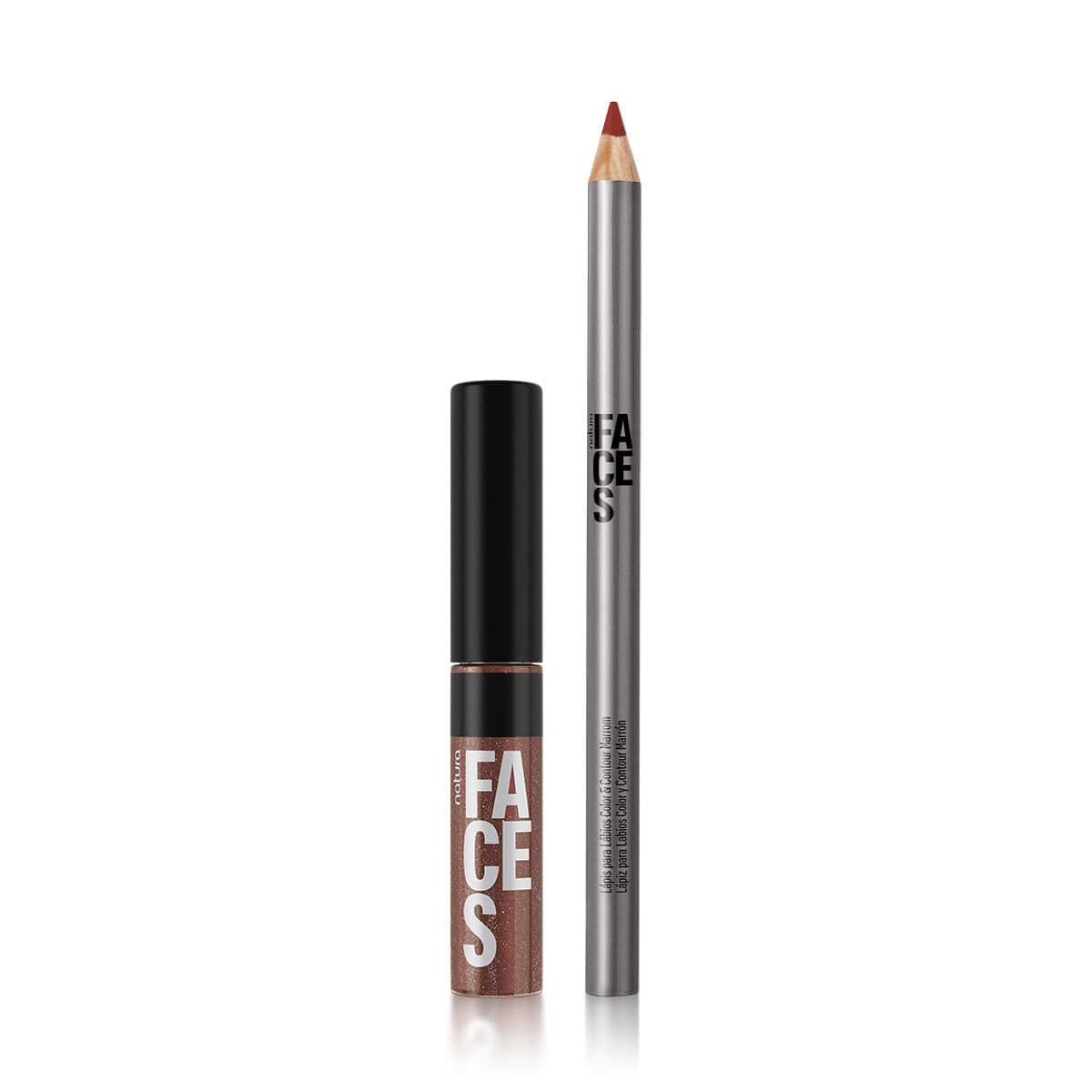 Kit Faces Lip Combo Gloss Brown Star e Lápis Marrom — foto 1