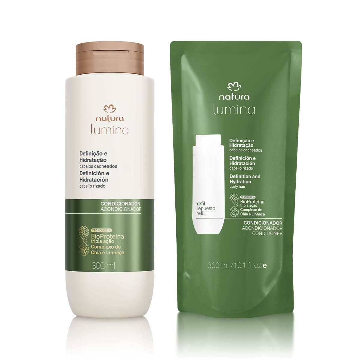 Kit Condicionador com Refil Lumina Definição e Hidratação de Cabelos Cacheados — foto 1
