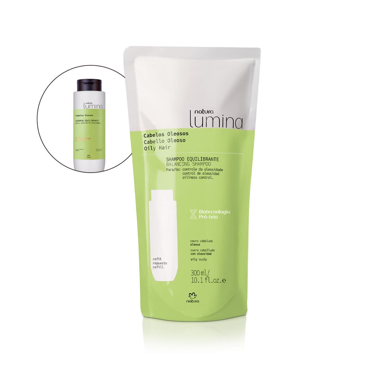 Refil Shampoo Equilibrante para Cabelos Oleosos Lumina 300 ml — foto 1