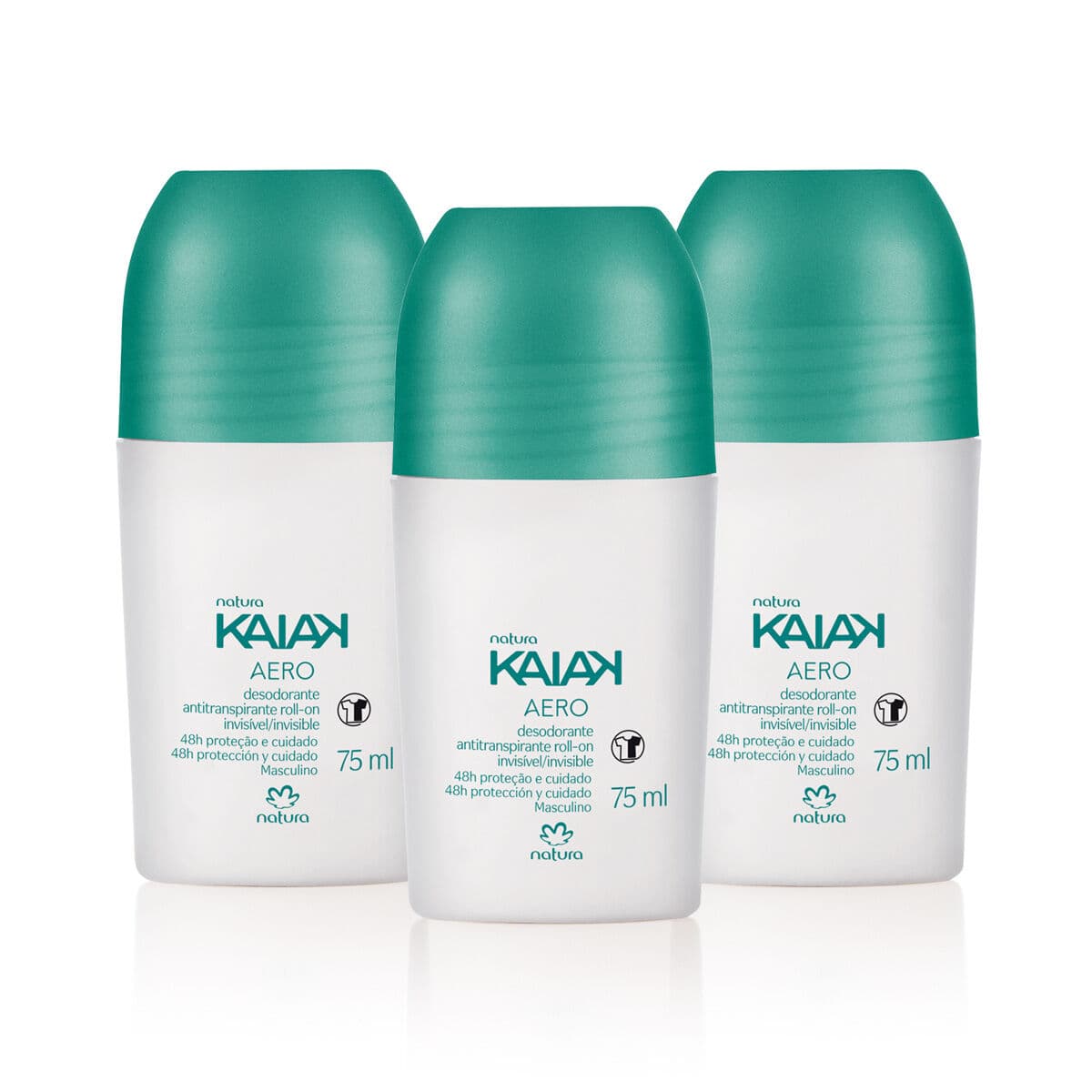Kit Desodorante Antitranspirante Roll-On Natura Kaiak Aero (3 unidades) — foto 1