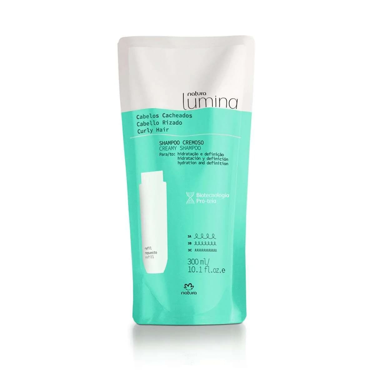 Refil Shampoo Cremoso para Cabelos Cacheados Lumina 300 ml — foto 1
