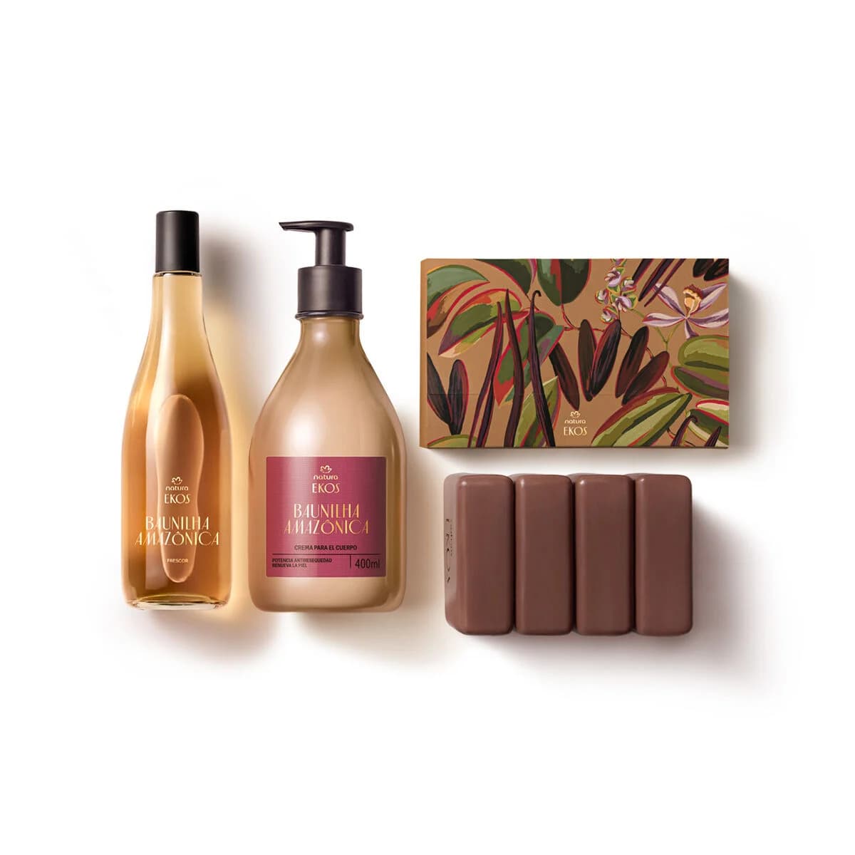 Kit Ekos Creme Hidratante Corporal, Sabonete em Barra e Colônia Baunilha Amazônica 3 produtos — foto 1
