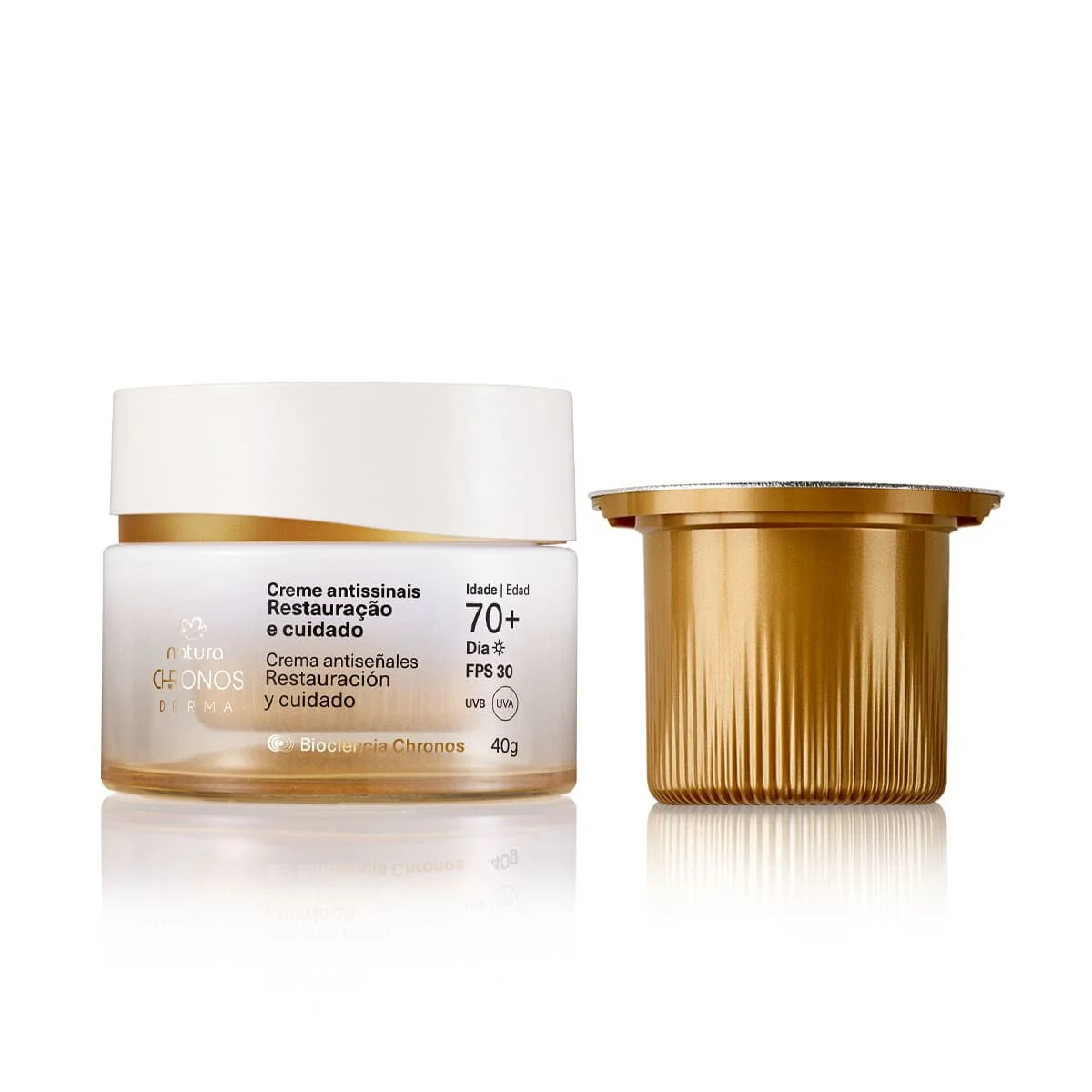 Kit Creme Antissinais 70+ Dia Chronos Derma com Refil — foto 1