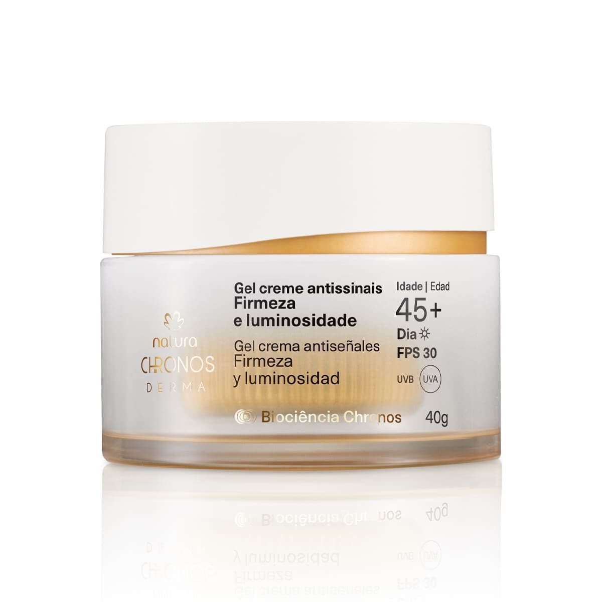 Gel Creme Antissinais Firmeza e Luminosidade 45+ Dia Chronos Derma 40 g — foto 1