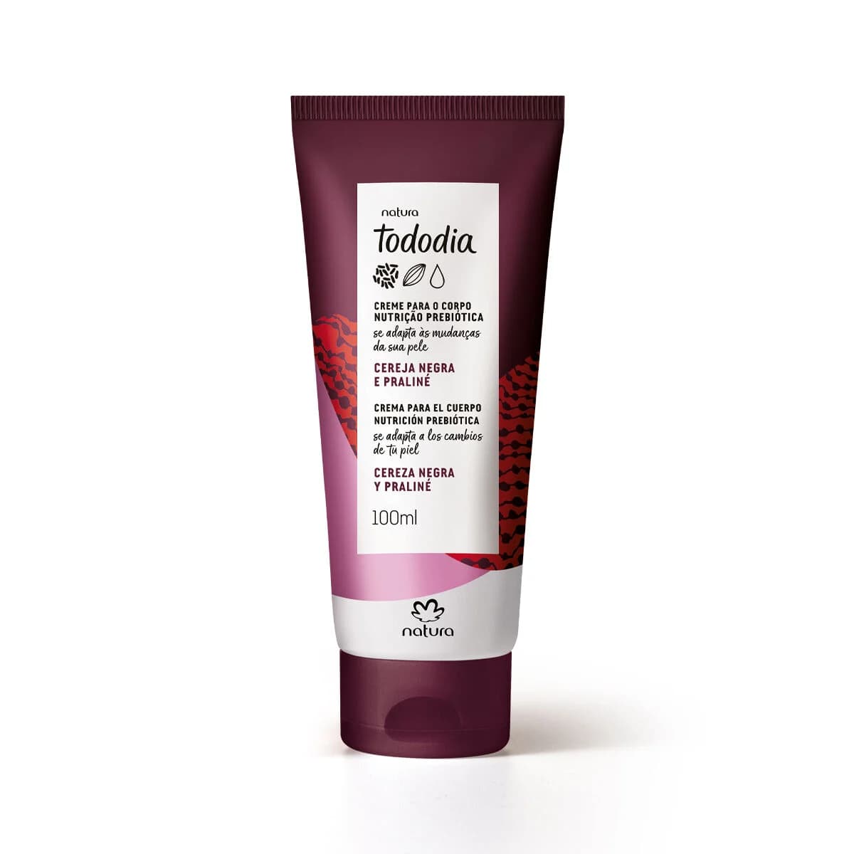 Creme Desodorante Nutritivo para o Corpo Tododia Cereja Negra e Praliné 100 ml — foto 1