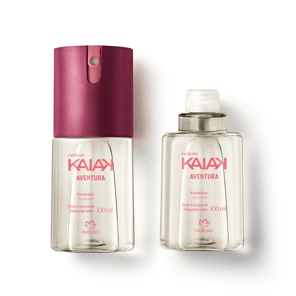Kit Desodorante Corporal Kaiak Aventura Feminino com Refil (2 produtos) — foto 1