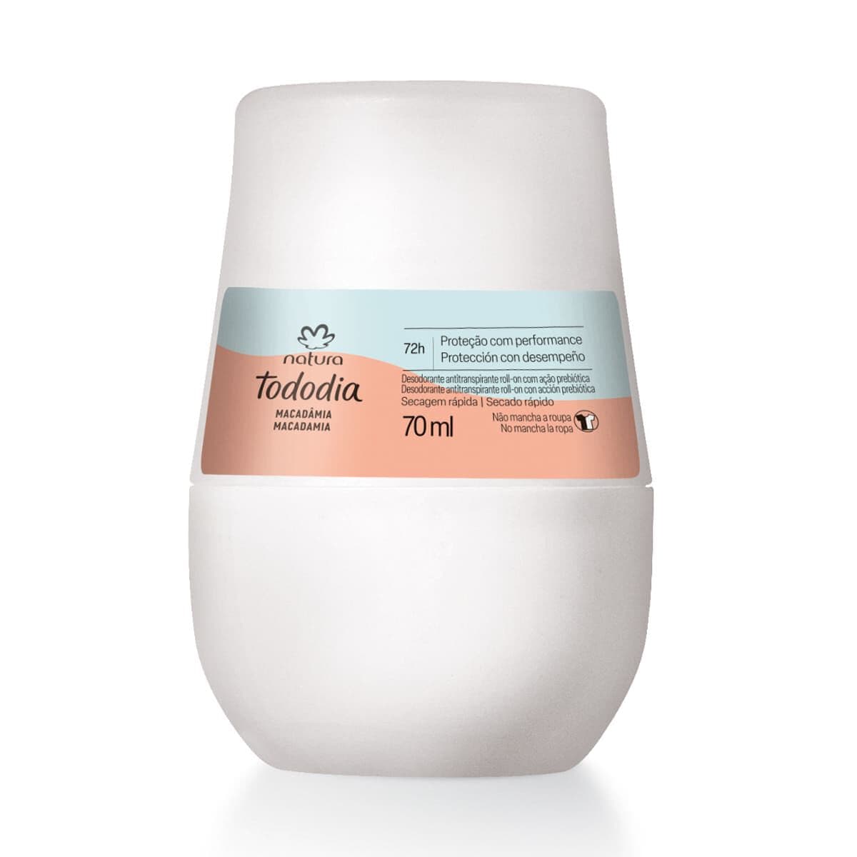 Desodorante Antitranspirante Roll-on Tododia Macadâmia 70 ml — foto 1