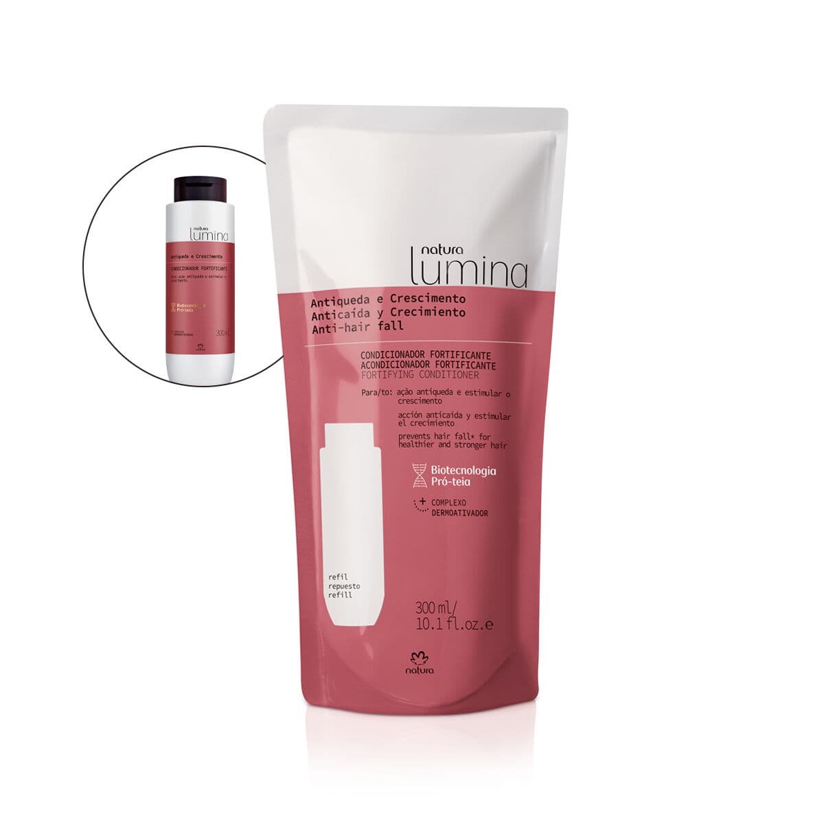 Refil Condicionador Fortificante para Antiqueda e Crescimento Lumina 300 ml — foto 1