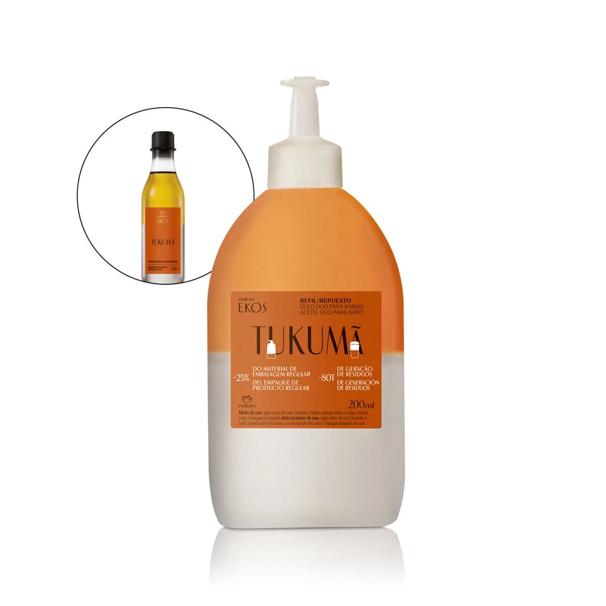 Refil Óleo Bifásico Desodorante Corporal Ekos Tukumã 200 ml — foto 1
