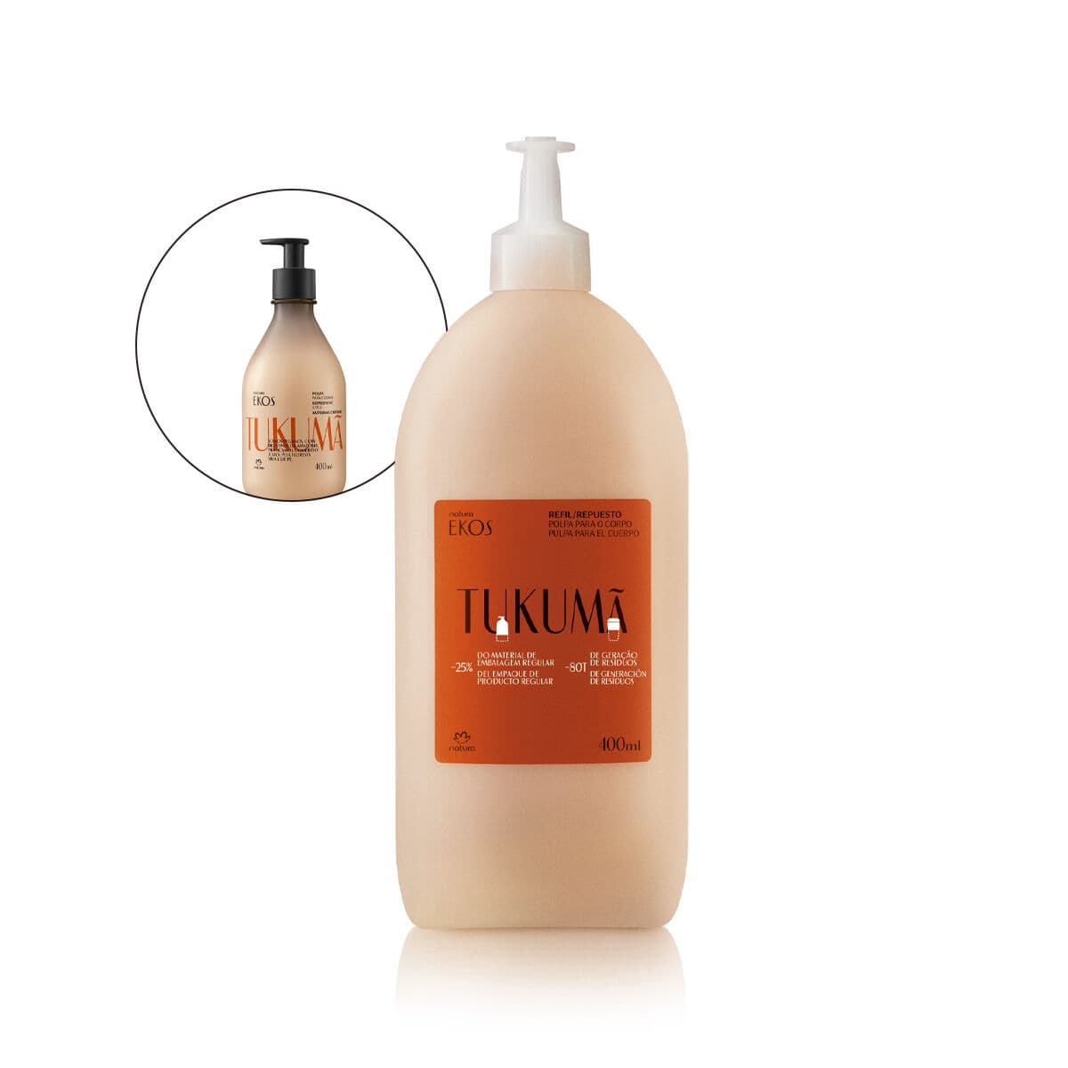 Refil Polpa Desodorante Hidratante Para o Corpo Tukumã Ekos 400ml — foto 1