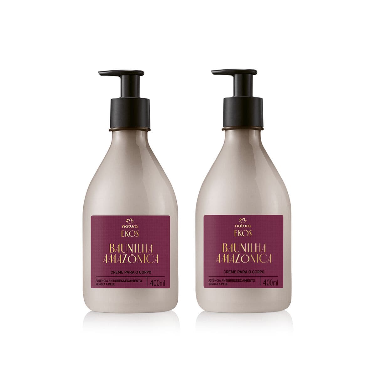 Kit Creme Desodorante Hidratante para o Corpo Ekos Baunilha Amazônica 2 produtos de 400 ml — foto 1