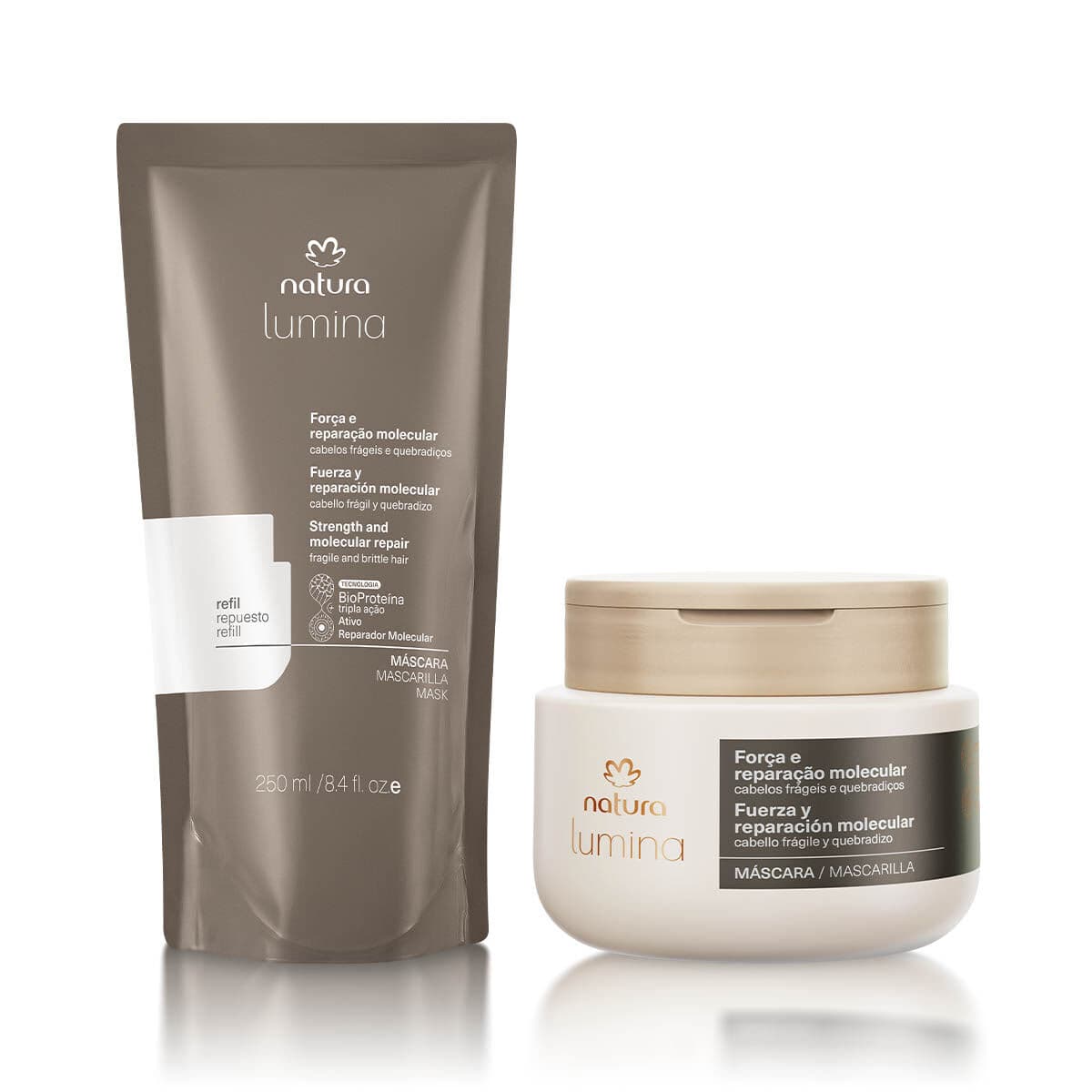Kit Máscara com Refil Lumina Força e Reparação Molecular — foto 1