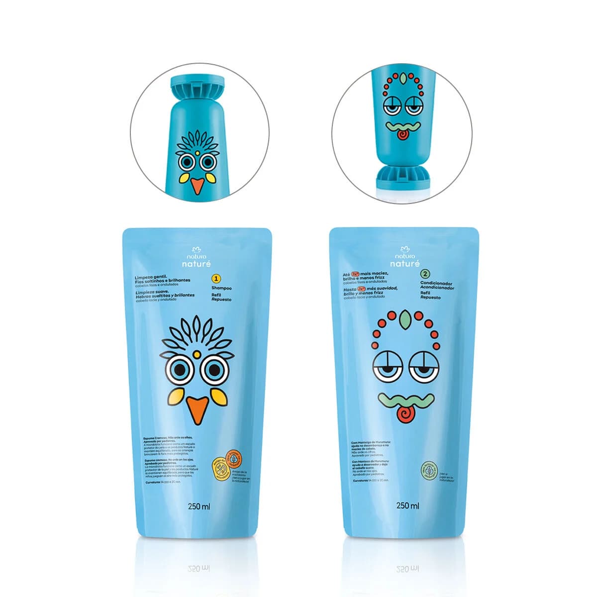 Kit Naturé Refis Cabelos Lisos e Ondulados 2 un de 250 ml — foto 1