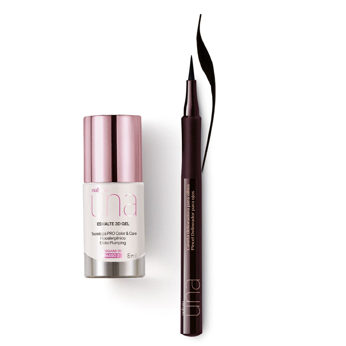 Kit Caneta Delineadora para Olhos e Esmalte 3D Gel Una — foto 1