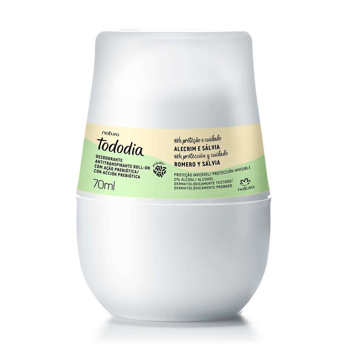 Desodorante Antitranspirante Roll on Tododia Alecrim e Sálvia 70 ml — foto 1
