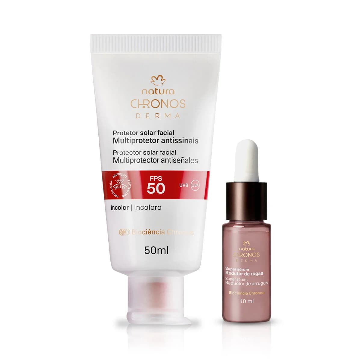 Kit Natura Chronos Derma Sérum e Multiprotetor Antissinais (2 produtos) — foto 1