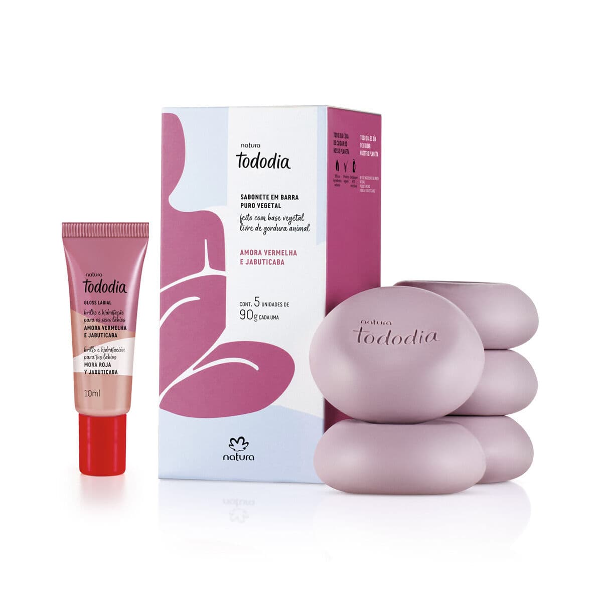 Kit Tododia Amora Vermelha e Jabuticaba com Sabonete e Gloss (2 produtos) — foto 1