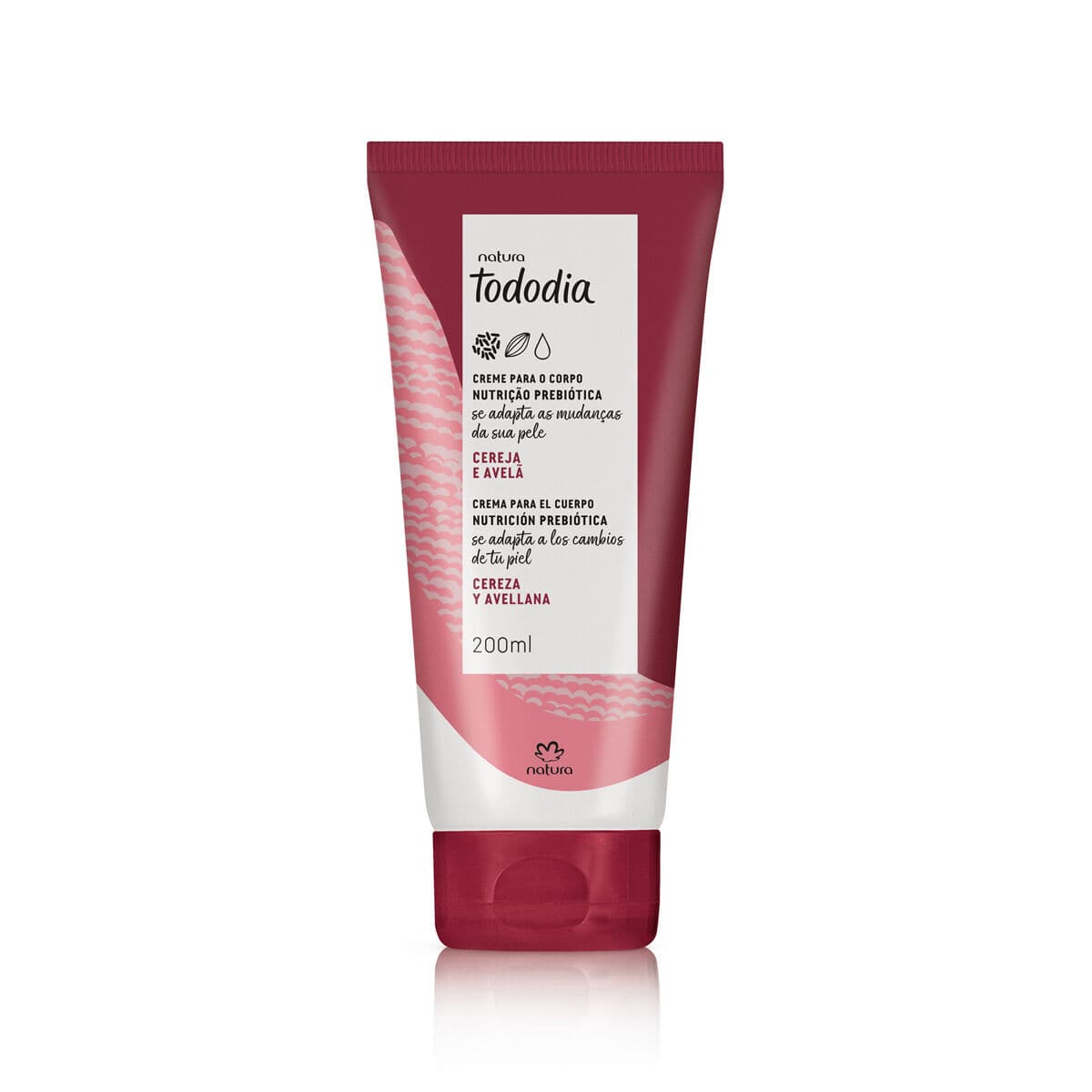Creme Desodorante Nutritivo para o Corpo Tododia Cereja e Avelã 200 ml — foto 1