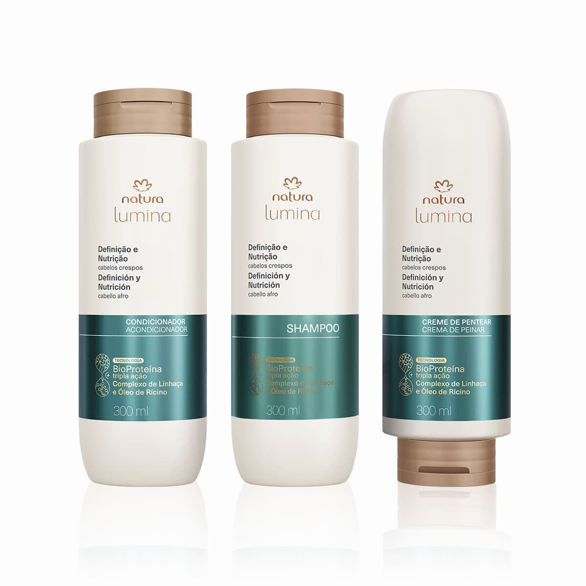 Kit Lumina Crespos Shampoo, Condicionador e Creme para Pentear (3 produtos) — foto 1