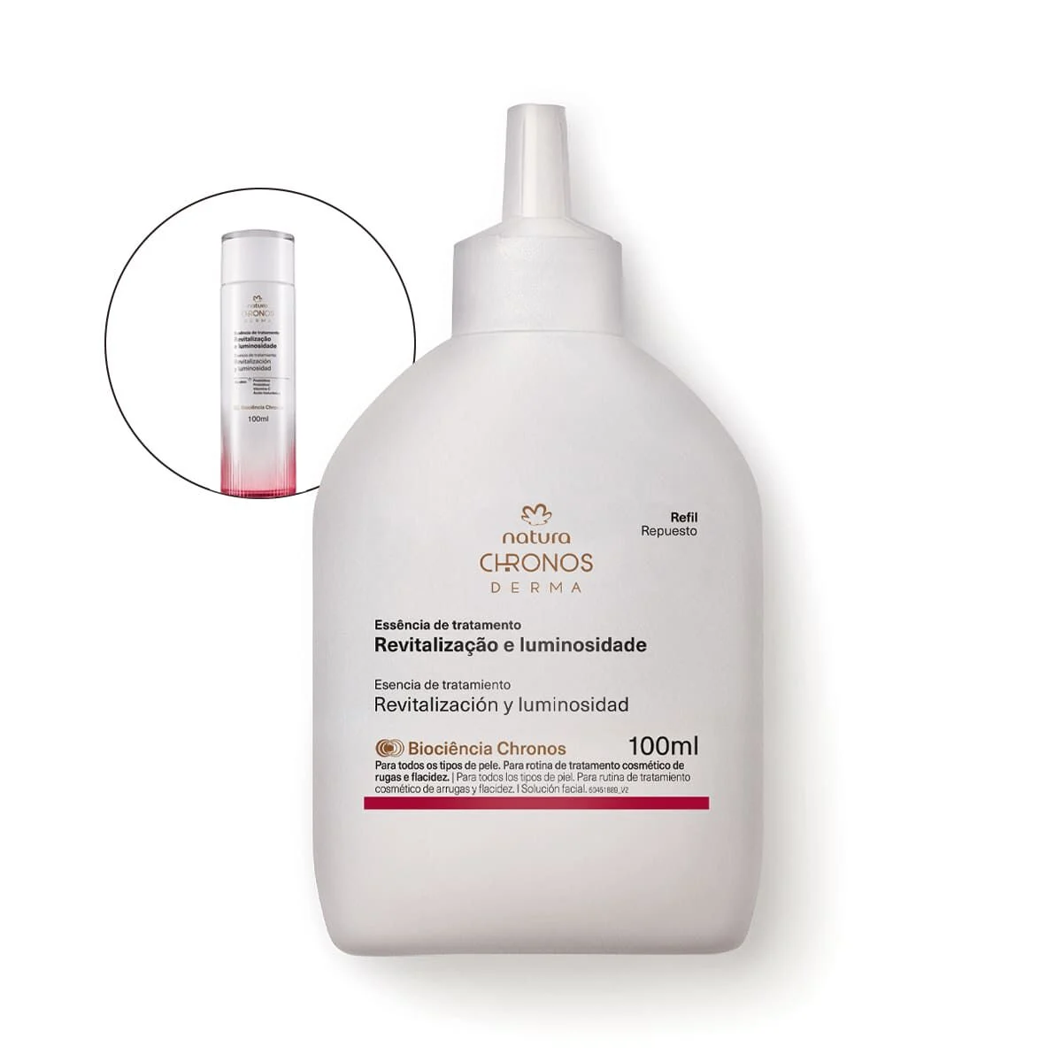 Refil Essência de Tratamento Revitalização e Luminosidade Chronos Derma 100 ml — foto 1