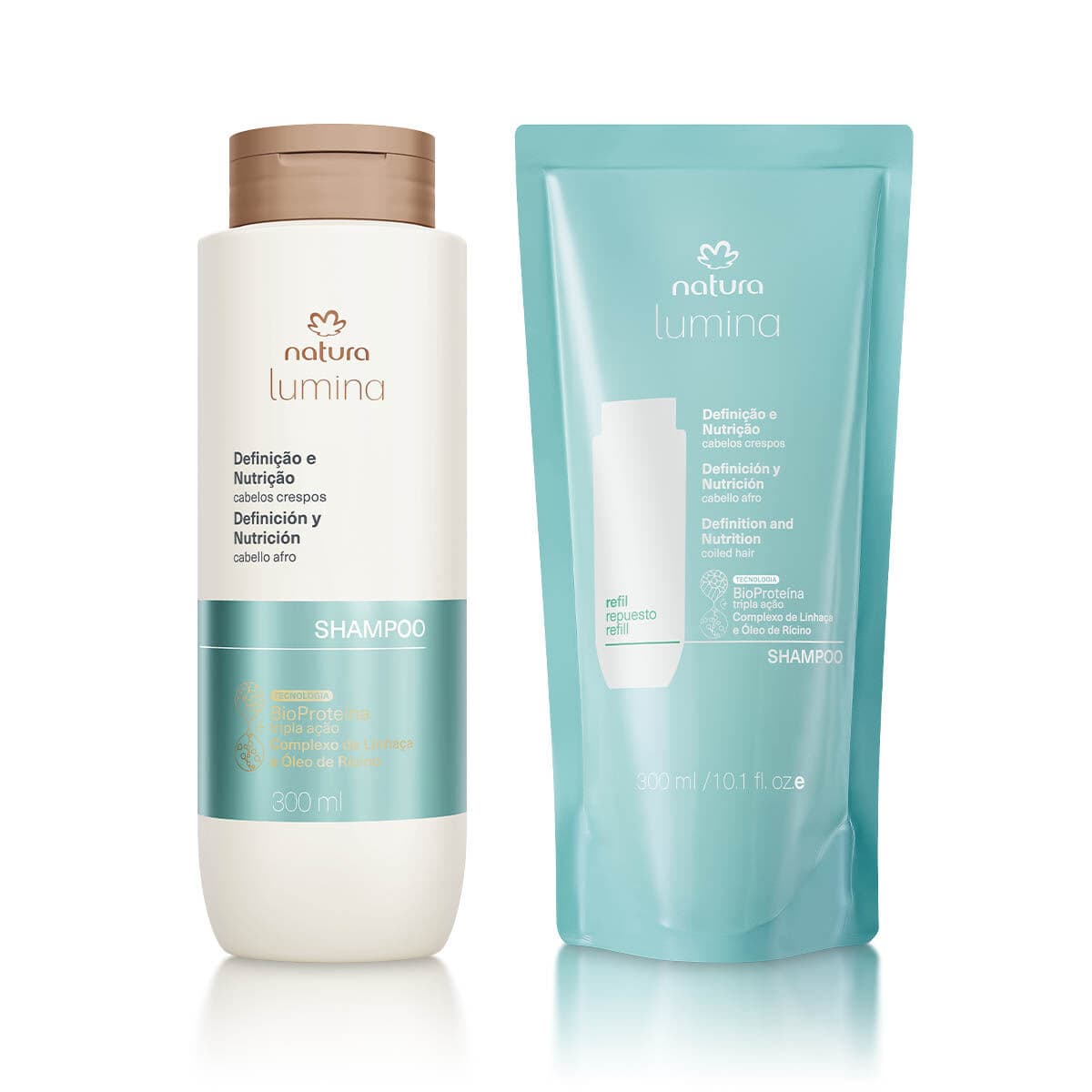 Kit Shampoo com Refil Lumina Definição e Nutrição para Cabelos Crespos — foto 1