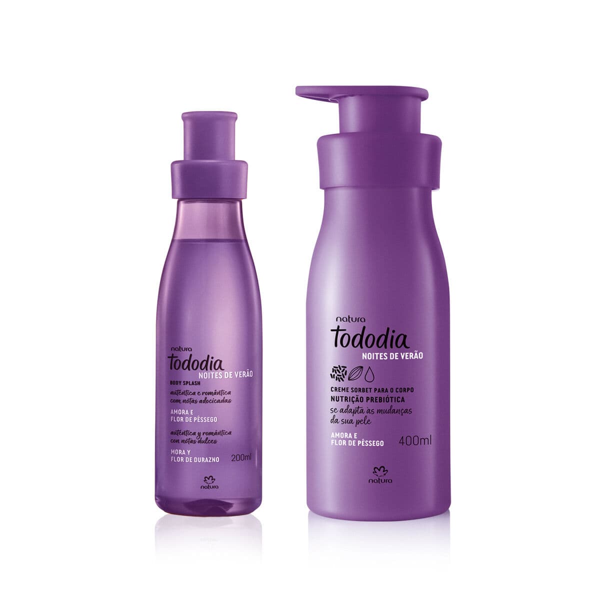 Kit Creme Sorbet Desodorante Nutritivo para o Corpo e Body Splash Tododia Amora e Flor de Pêssego — foto 1
