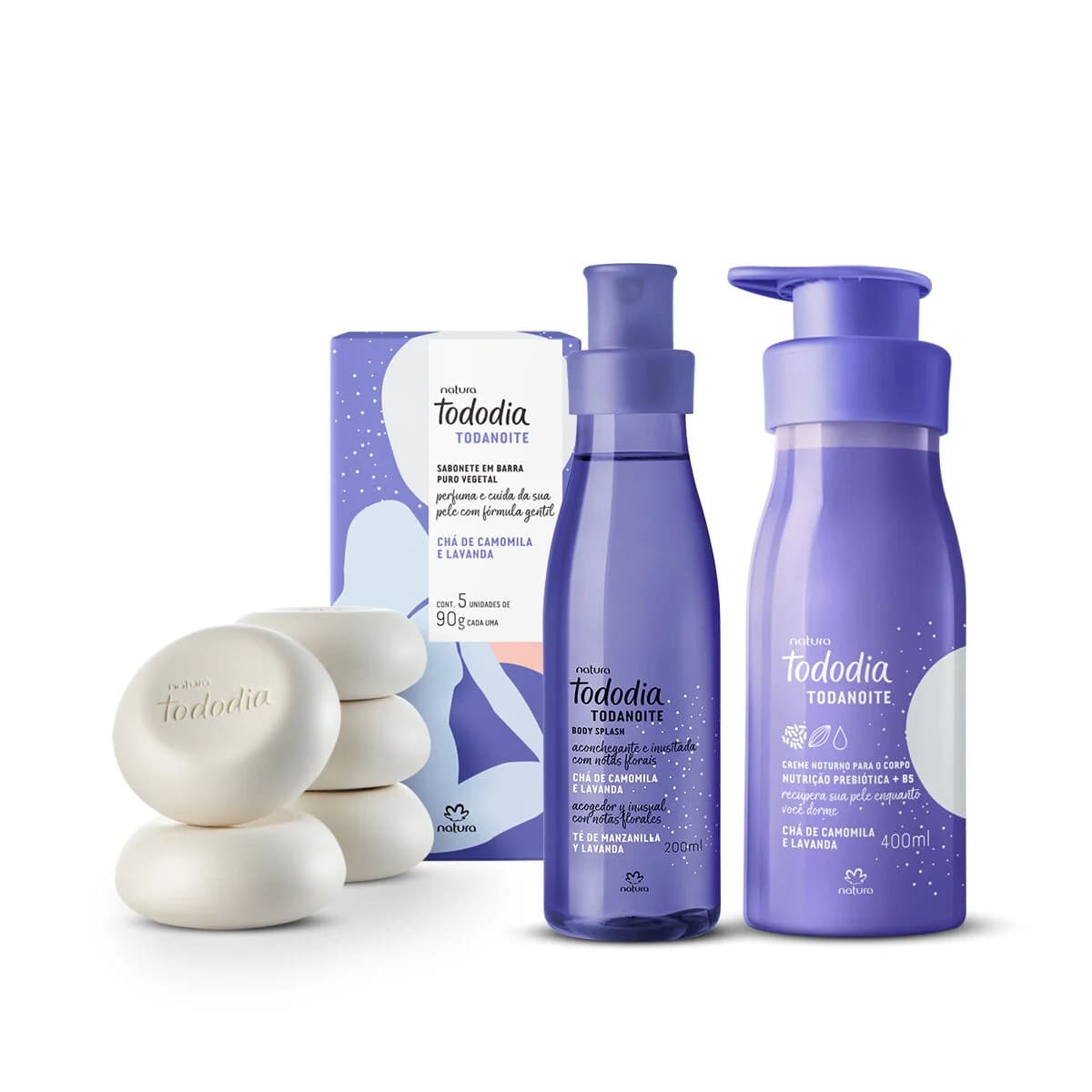 Kit Tododia Todanoite com Sabonete, Hidratante e Body Splash (3 produtos) — foto 1