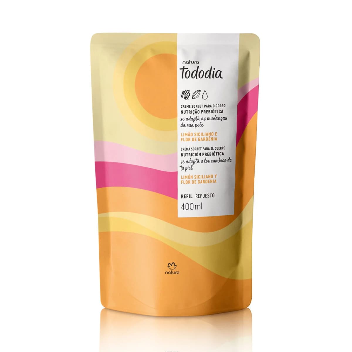 Refil Creme Desodorante Nutritivo Tododia Limão Siciliano e Flor de Gardênia 400 ml — foto 1