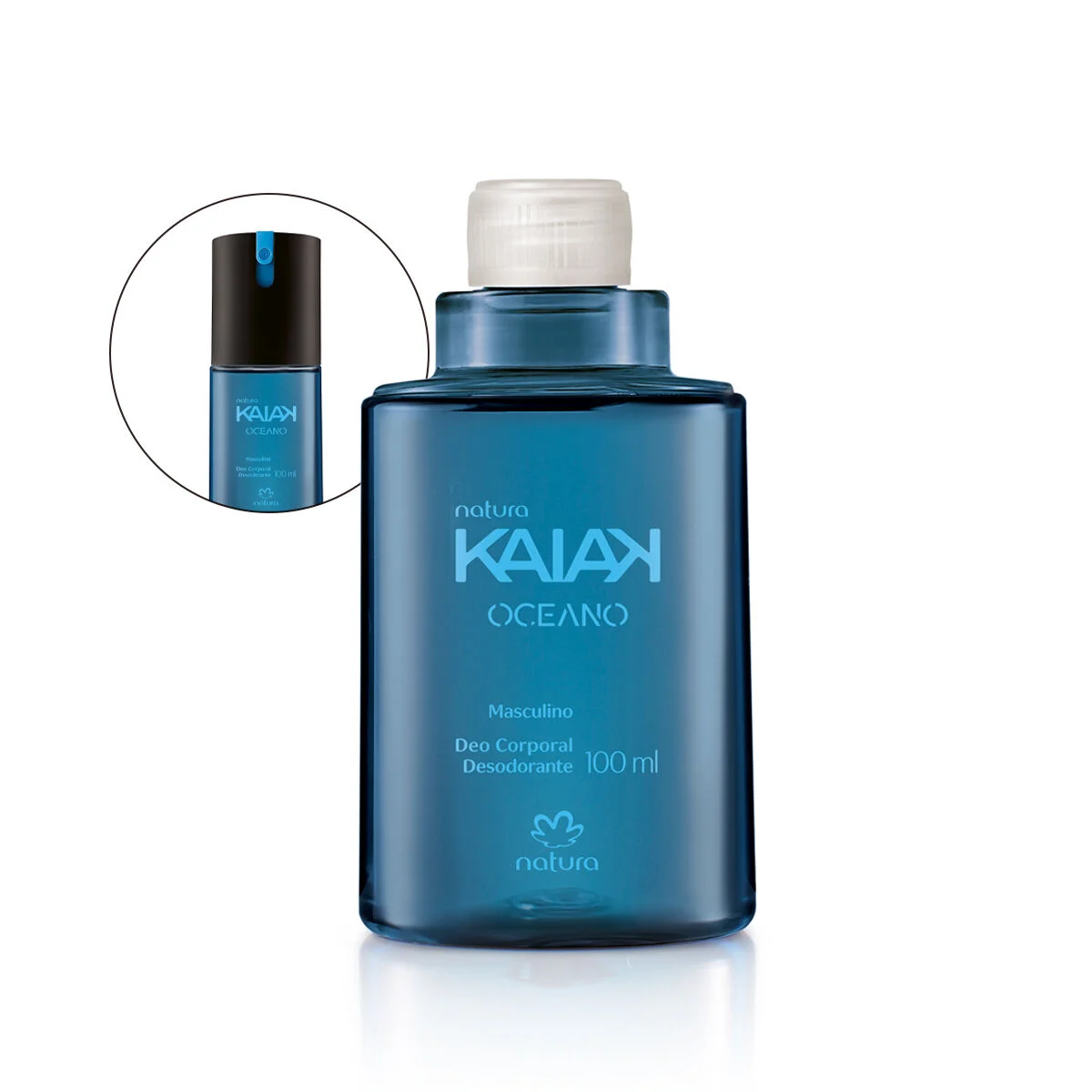 Refil Desodorante Corporal Kaiak Oceano Masculino 100 ml — foto 1