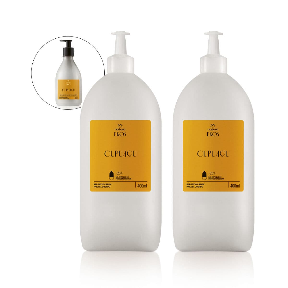 Kit Refil Creme Desodorante Hidratante Natura Ekos Cupuaçu (2 unidades) — foto 1