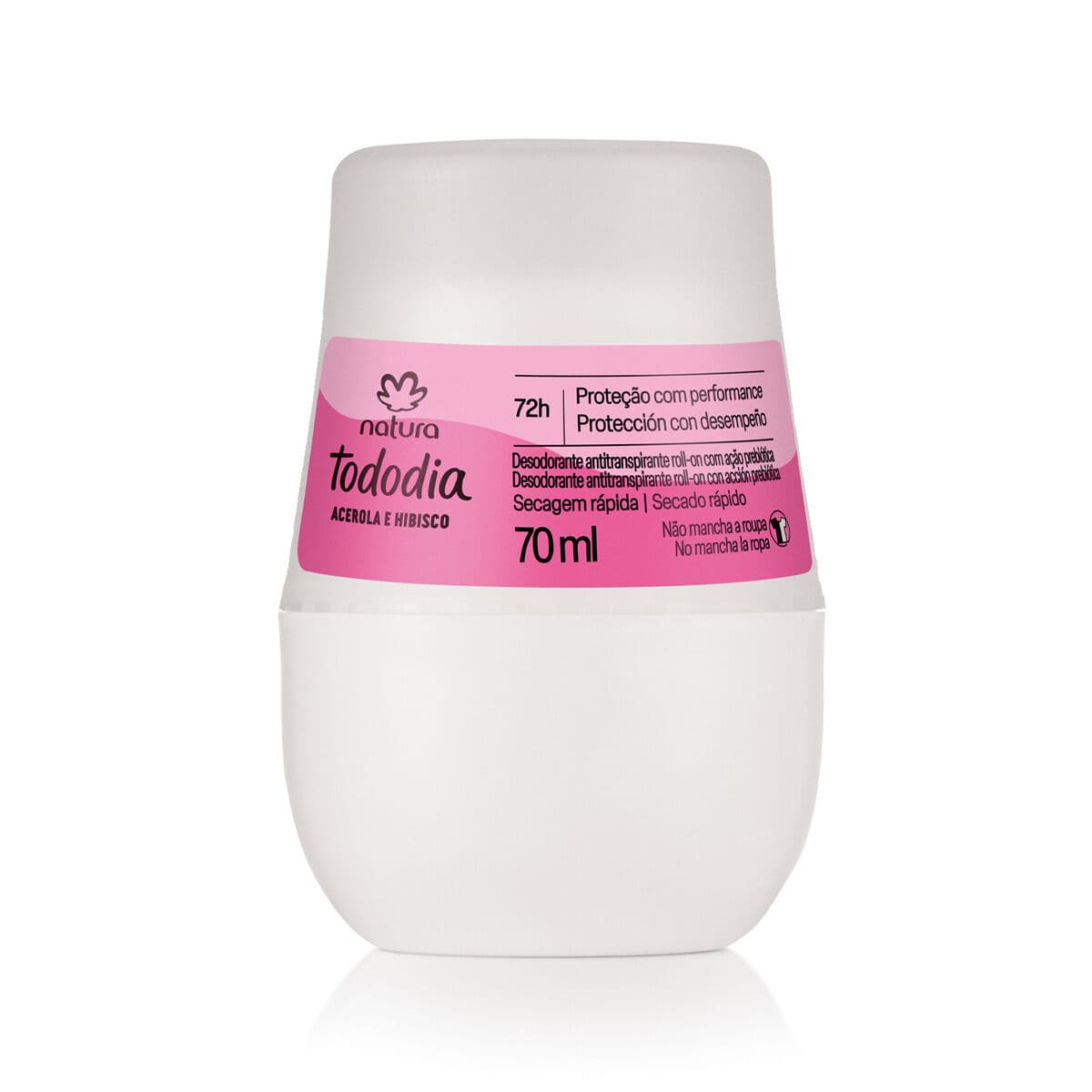 Desodorante Antitranspirante Roll-on Tododia Acerola e Hibisco 70 ml — foto 1