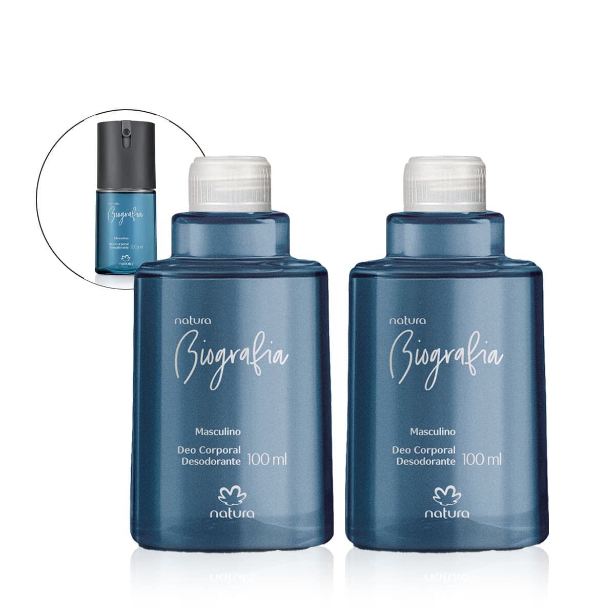 Kit Refil Desodorante Corporal Biografia Masculino (2 produtos) — foto 1